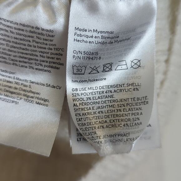 Cozy Cropped Beachy Knit Button Down Wool Blend Cardigan Women's Size XXL - Picture 6 of 8